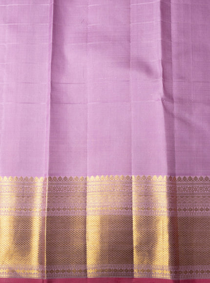 Red -  Lavender Pure Kanchipuram Silk Saree