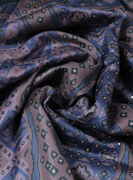 Multi Colour Tussar Silk Embroidery Saree