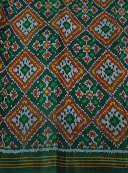 Mustard Yellow Banarasi Chiniya Silk With Ikat Blouse