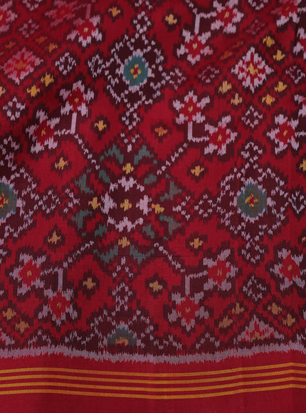 Brown Banarasi Chiniya Silk With Ikat Blouse