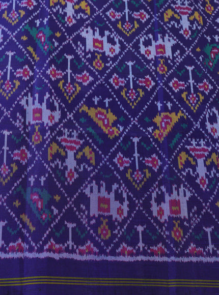 Mehendi Green Banarasi Chiniya Silk With Ikat Blouse