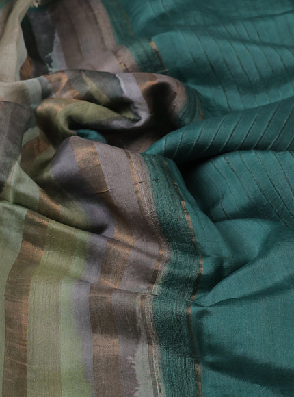 Green Organza Printed Silk Saree