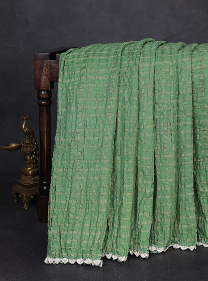 Pastel Green Bandhani Gajji Silk Saree