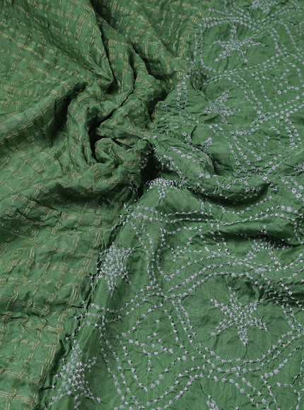 Pastel Green Bandhani Gajji Silk Saree