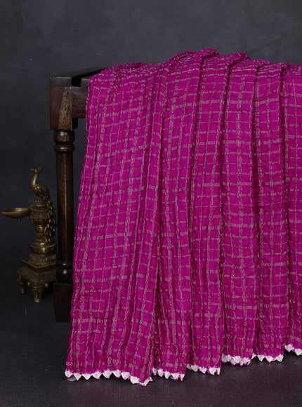 Rani Pink Bandhani Gajji Silk Saree