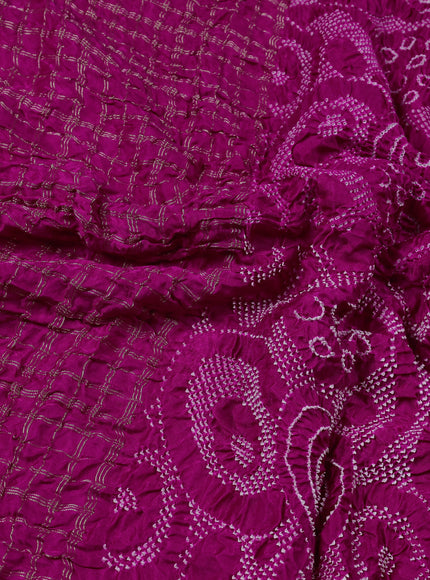 Rani Pink Bandhani Gajji Silk Saree