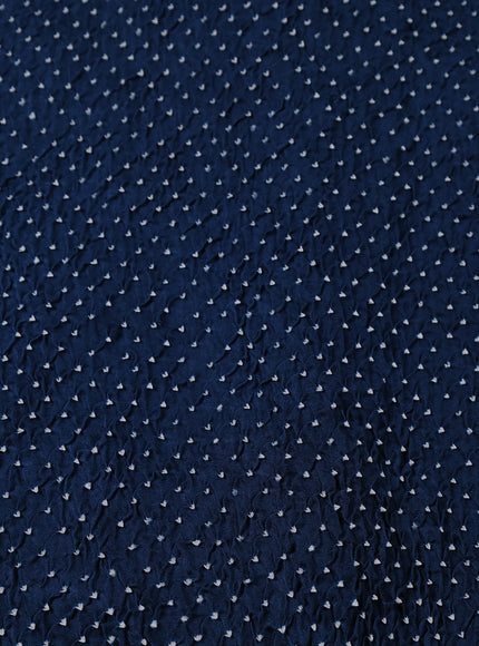 Peacock Blue Bandhani Gajji Silk Saree