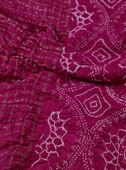 Pink Bandhani Gajji Silk Saree