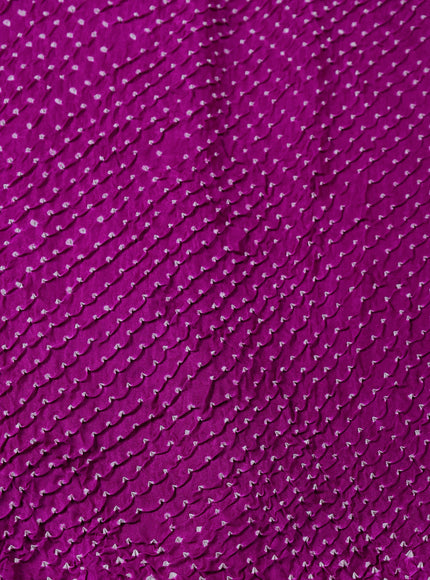 Purple Bandhani Gajji Silk Saree