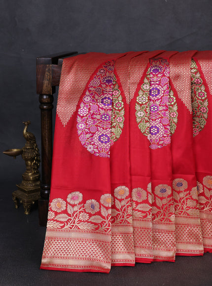 Red Banarasi Silk Saree