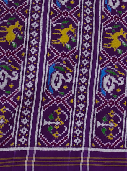 Gajari Pink - Purple Patan Patola Silk Saree