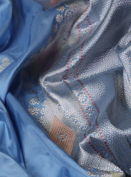 Sky Blue Banarasi Silk Saree