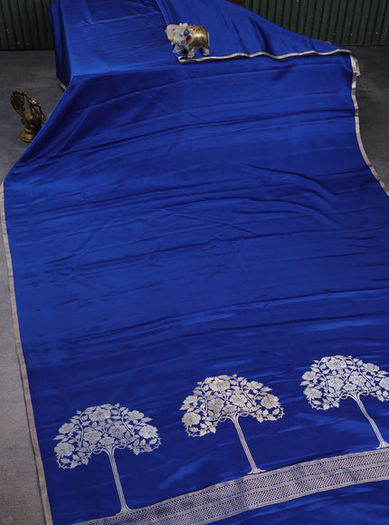 Royal Blue Banarasi Mushru Silk Saree