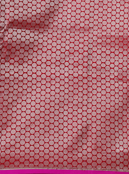 Red Banarasi Mushru Silk Saree