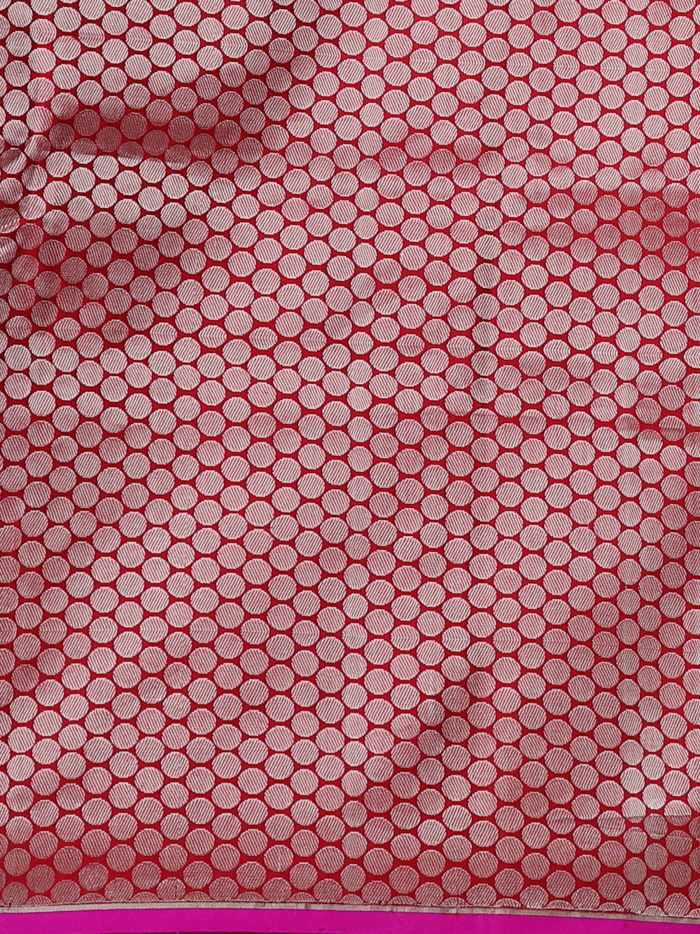 Red Banarasi Mushru Silk Saree