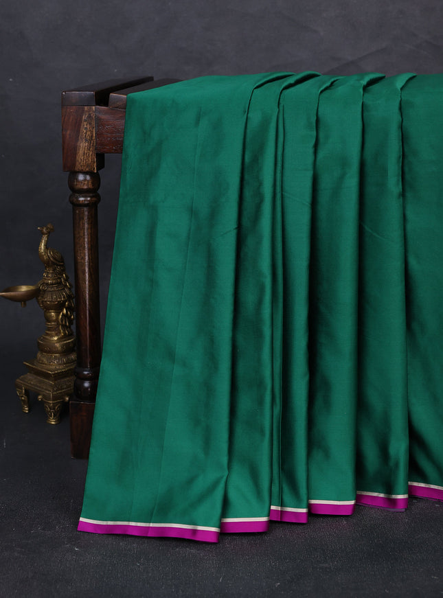 Green Banarasi Mushru Silk Saree