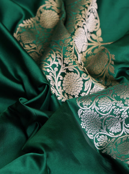 Green Banarasi Mushru Silk Saree