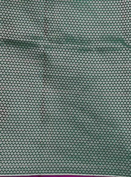 Green Banarasi Mushru Silk Saree