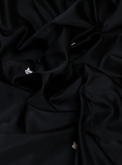 Black Banarasi Mushru Silk Saree