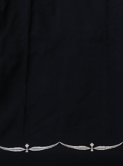 Black Banarasi Mushru Silk Saree