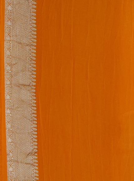 Orange Banarasi Georgette Saree