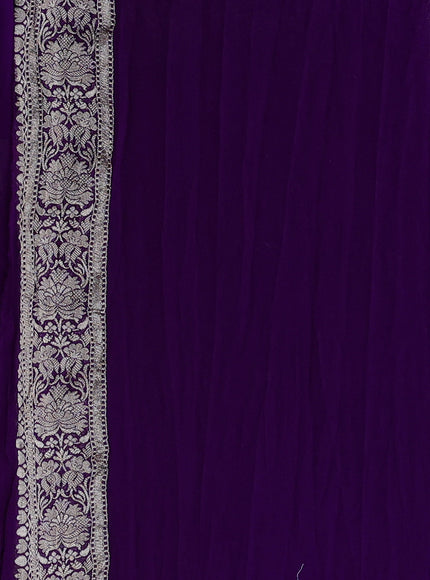 Purple Banarasi Georgette Saree