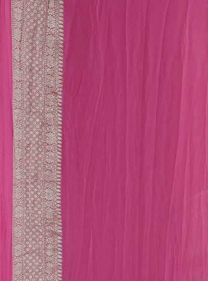 Pink Banarasi Georgette Saree