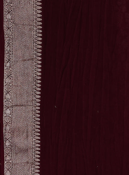 Wine Banarasi Georgette Saree