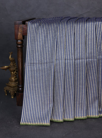 Blue Tussar Silk Saree