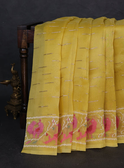 Yellow Organza Saree