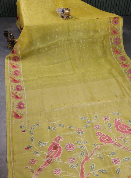 Yellow Organza Saree
