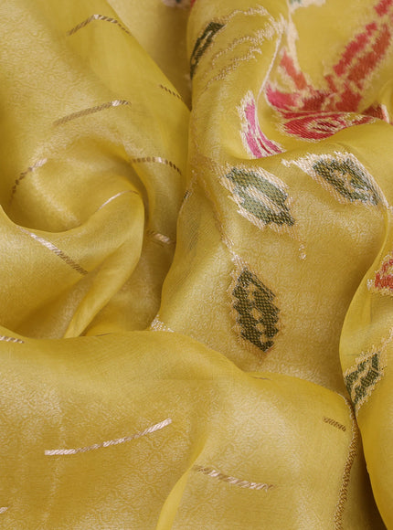Yellow Organza Saree