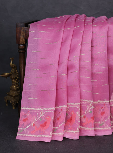 Pink Organza Saree