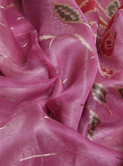 Pink Organza Saree