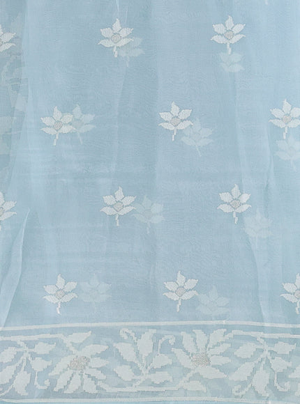 Light Blue Organza Saree