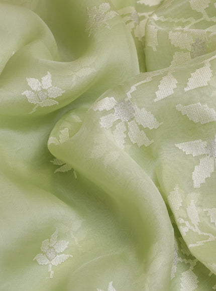 Pista Green Organza Saree