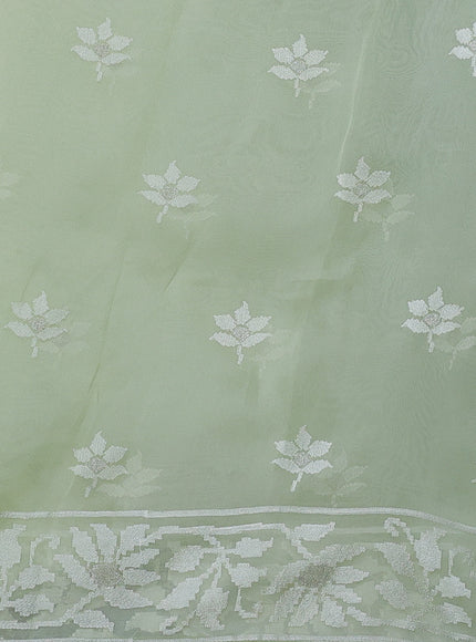 Pista Green Organza Saree