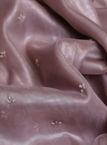 Mild Lavender Organza Tissue Sequin Embroidery Saree