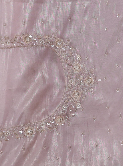 Mild Lavender Organza Tissue Sequin Embroidery Saree