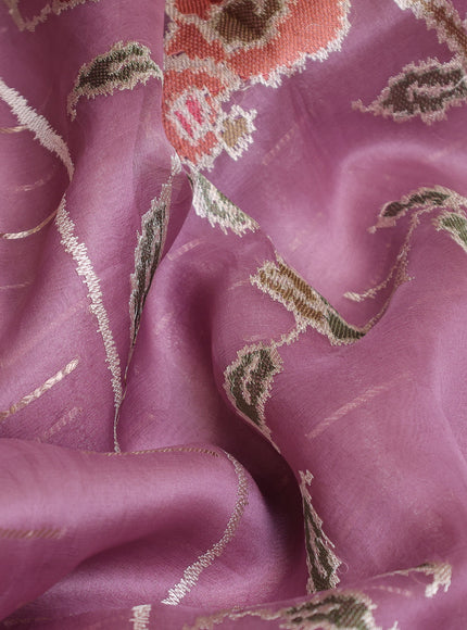 Lavender Organza Sequin Embroidery Saree