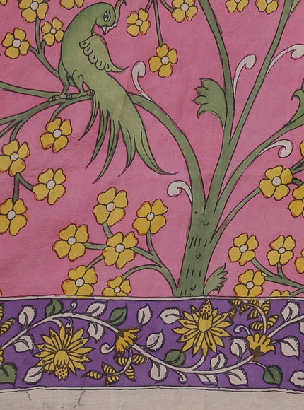Lavendar Organza Chikankari Embroidery