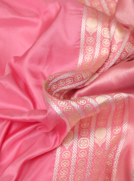 Baby Pink Banarasi Silk Saree