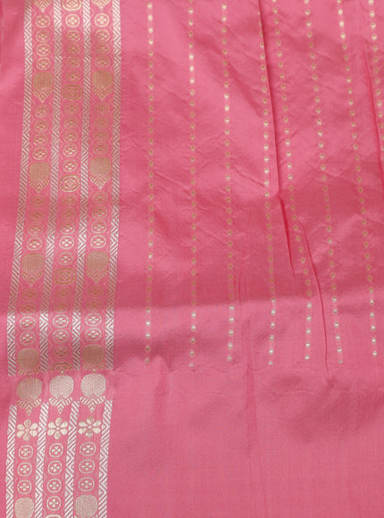 Baby Pink Banarasi Silk Saree