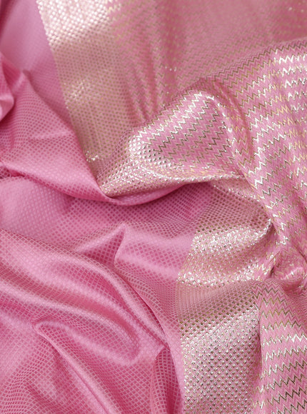 Mauve Pink Banarasi Silk Saree