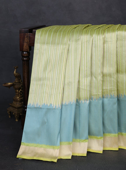 Pista Green Banarasi Silk Saree