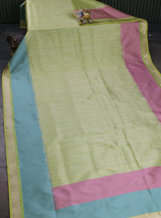 Pista Green Banarasi Silk Saree