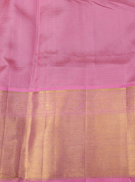 Pink Pure Kanchipuram Kota Silk Saree