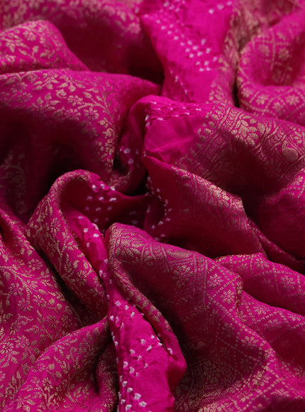 Rani Pink Banarasi Crepe Saree