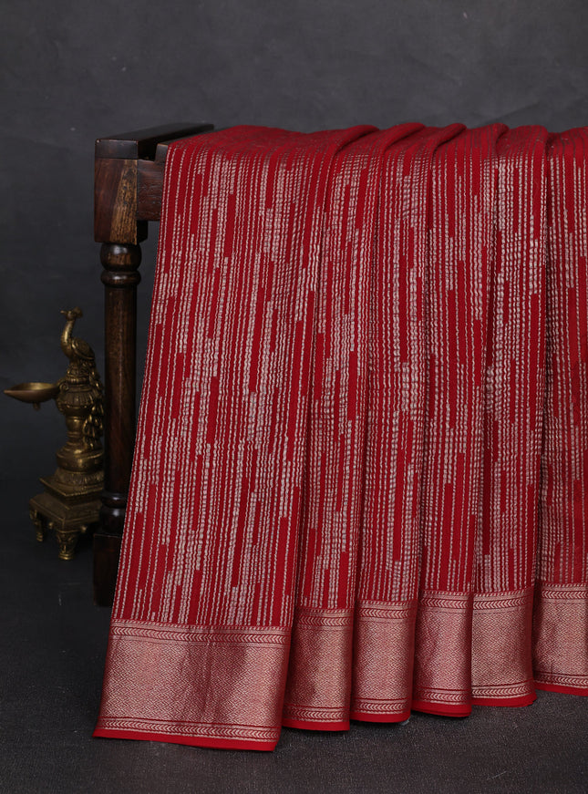 Red Banarasi Georgette Saree