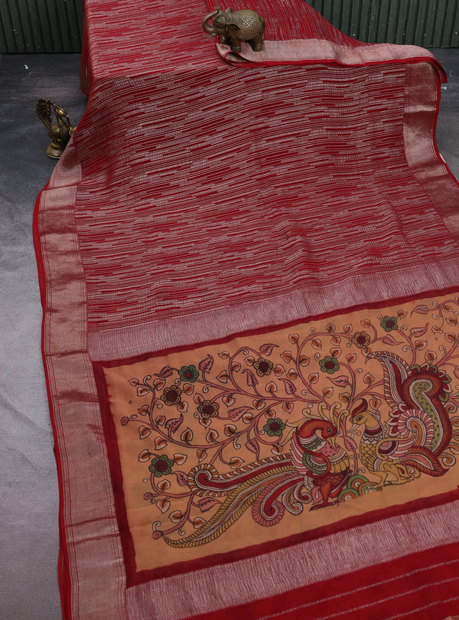Red Banarasi Georgette Saree